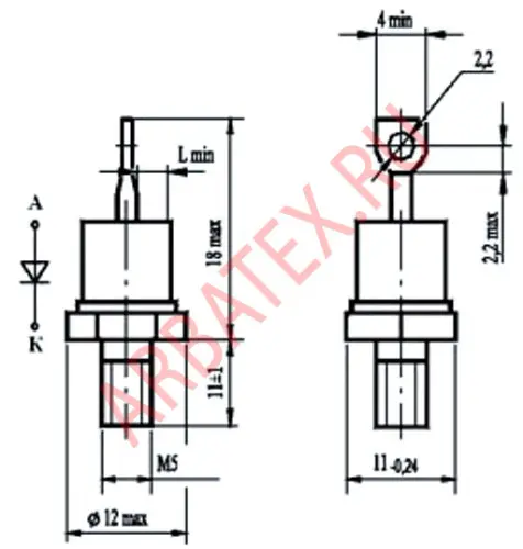 Д112-25Х-16 диод фото 2 Д112-25Х-16 диод фото 2
