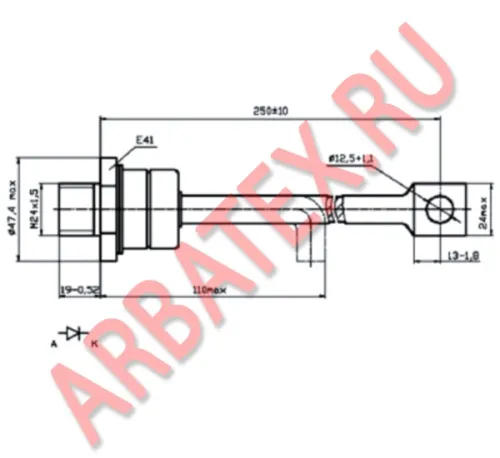 ДЧ171-250-10-4 диод фото 3