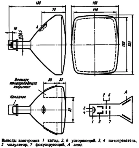 23ЛМ7В трубка электронно-лучевая фото 2
